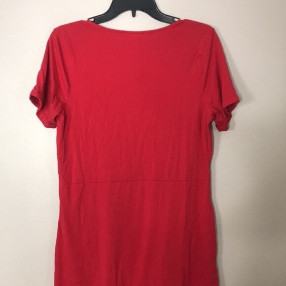 J. Jill cotton blend red shirt dress with side button details size small tall - Picture 11 of 12